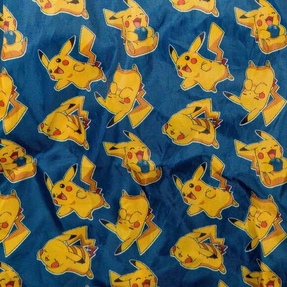 Pokemon Pikachu Drawstring Bag Blue Yellow 11.5"x14" Nylon 2017 - Picture 2 of 4